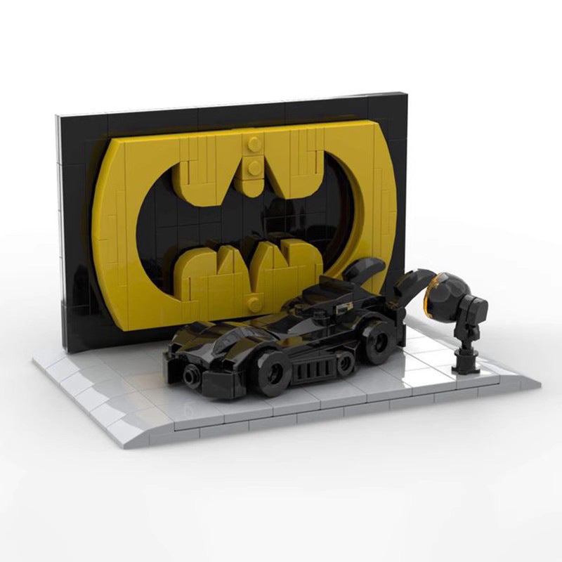 1989 batmobile scene parking lot building set | moc-157581 - 3