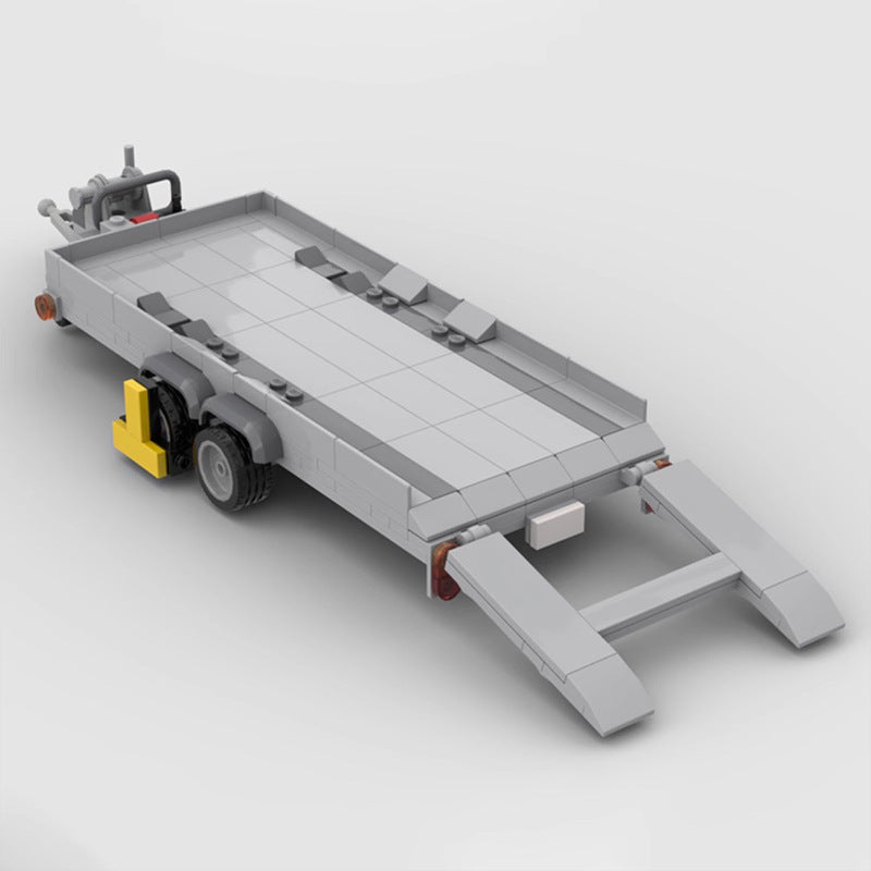 2021 ram 1500 trx with vehicle trailer building set | moc-158848 - 4