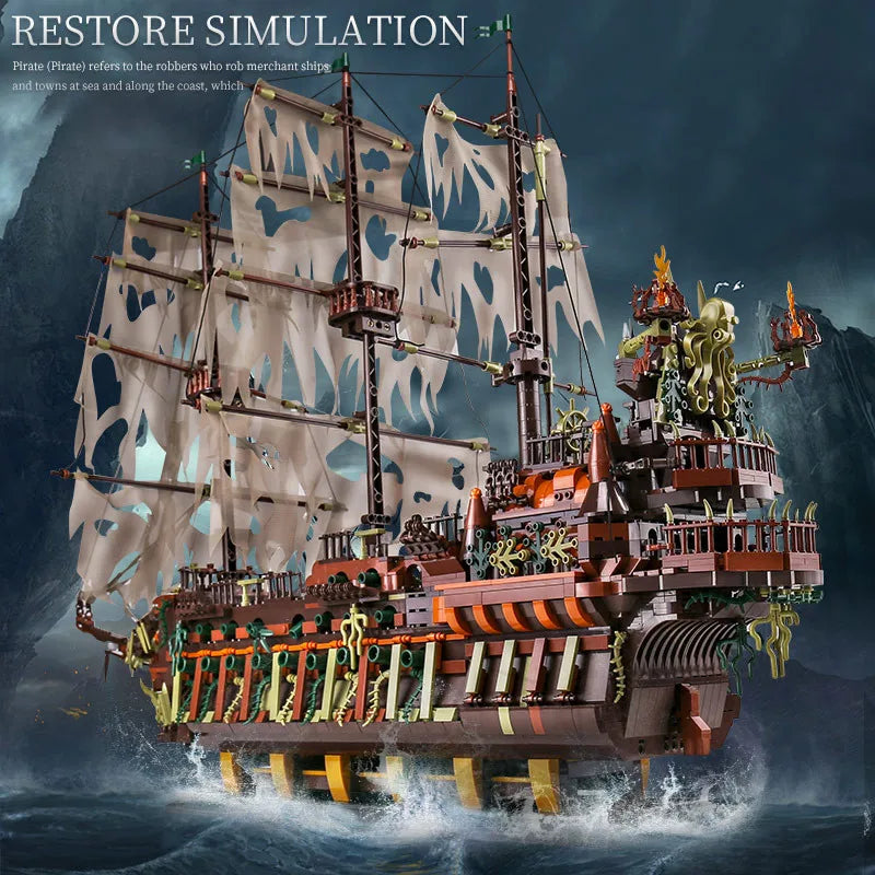 Pirate Flying Dutchmans Boat Construction Kit - Mould King - 2