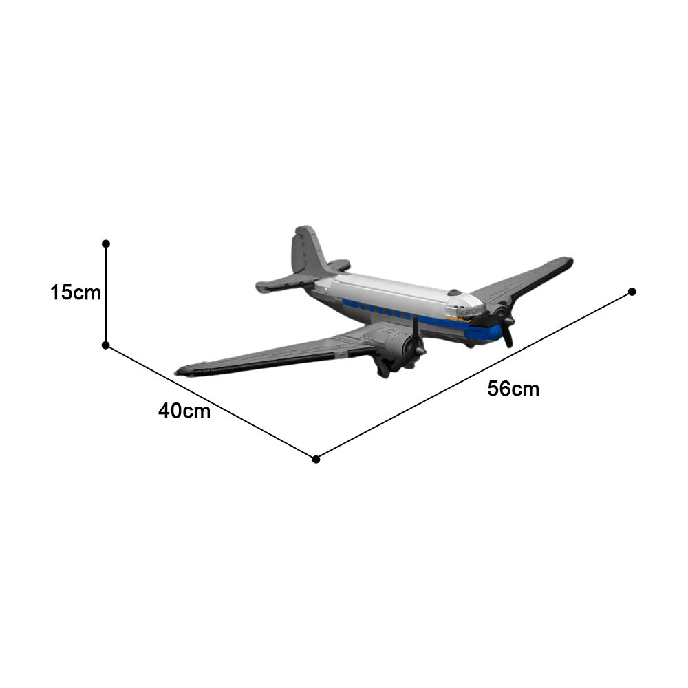 a04a douglas dc-3 lufthansa 1:50 building set | moc-132701 - 4