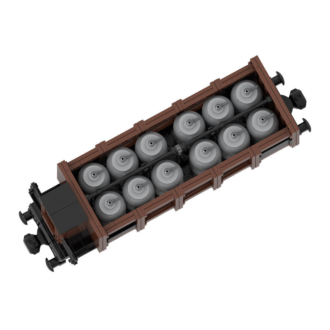 acid carrying wagon with brakeman's cab building set | moc-133884 - 2