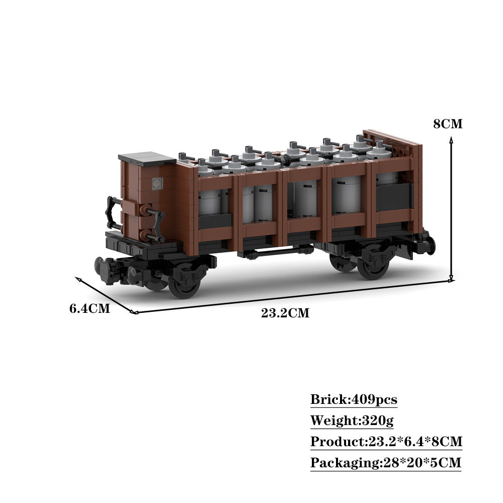 acid carrying wagon with brakeman's cab building set | moc-133884 - 4