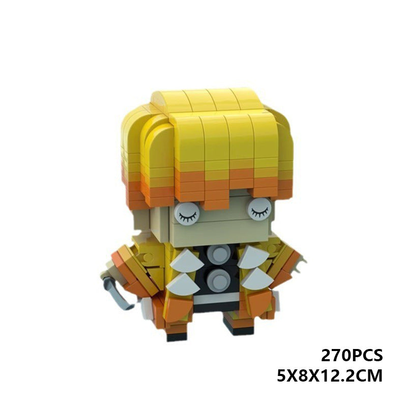 agatsuma zenitsu brickheadz building set | demon slayer | moc-84034 - 3