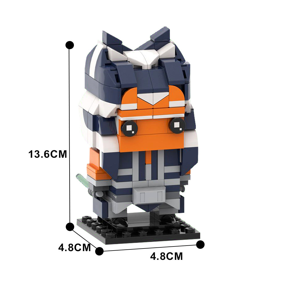 ahsoka tano moc brickheadz | star wars | moc-46440 - 4