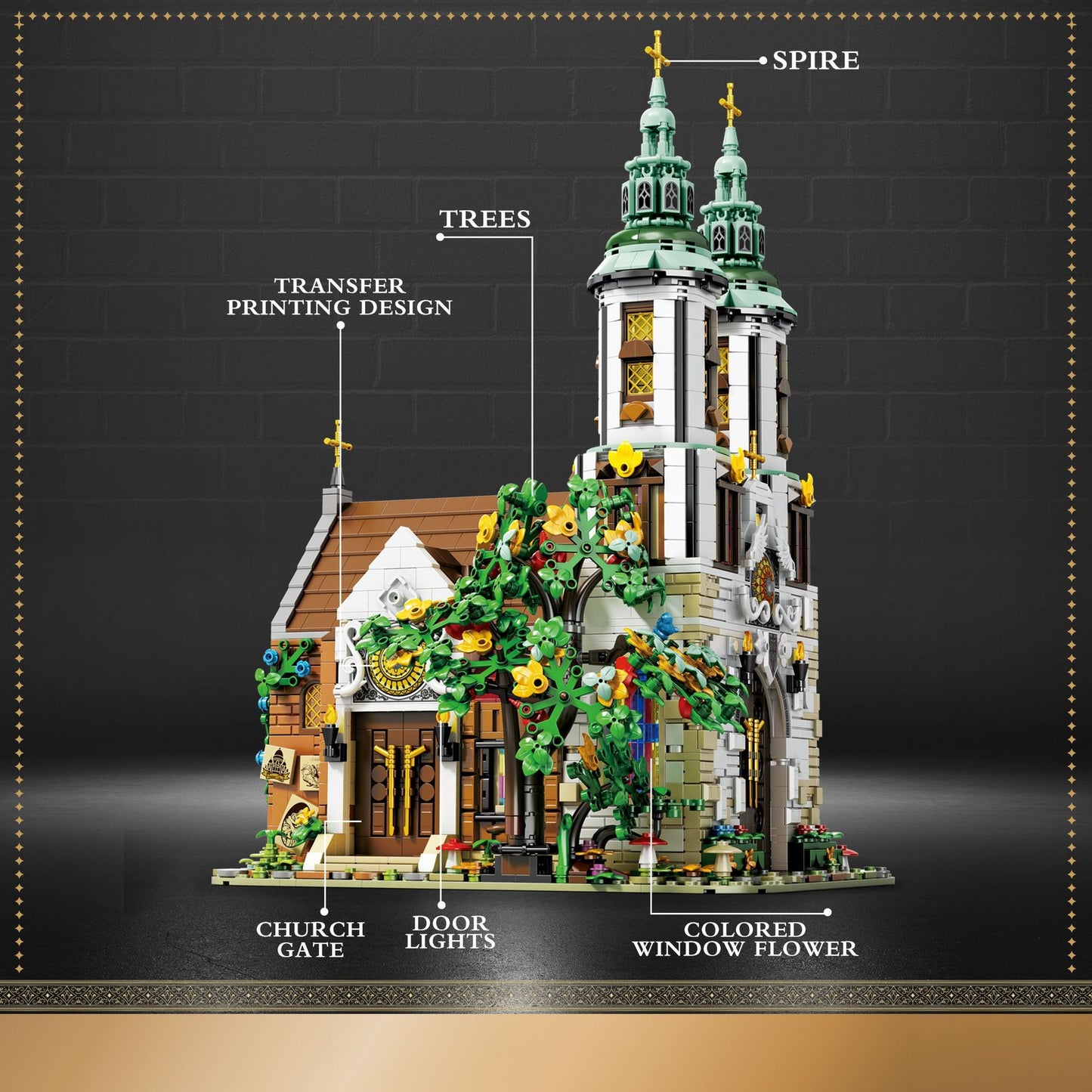 andrew's church building blocks set - 3306 pcs reobrix 66023 - 3