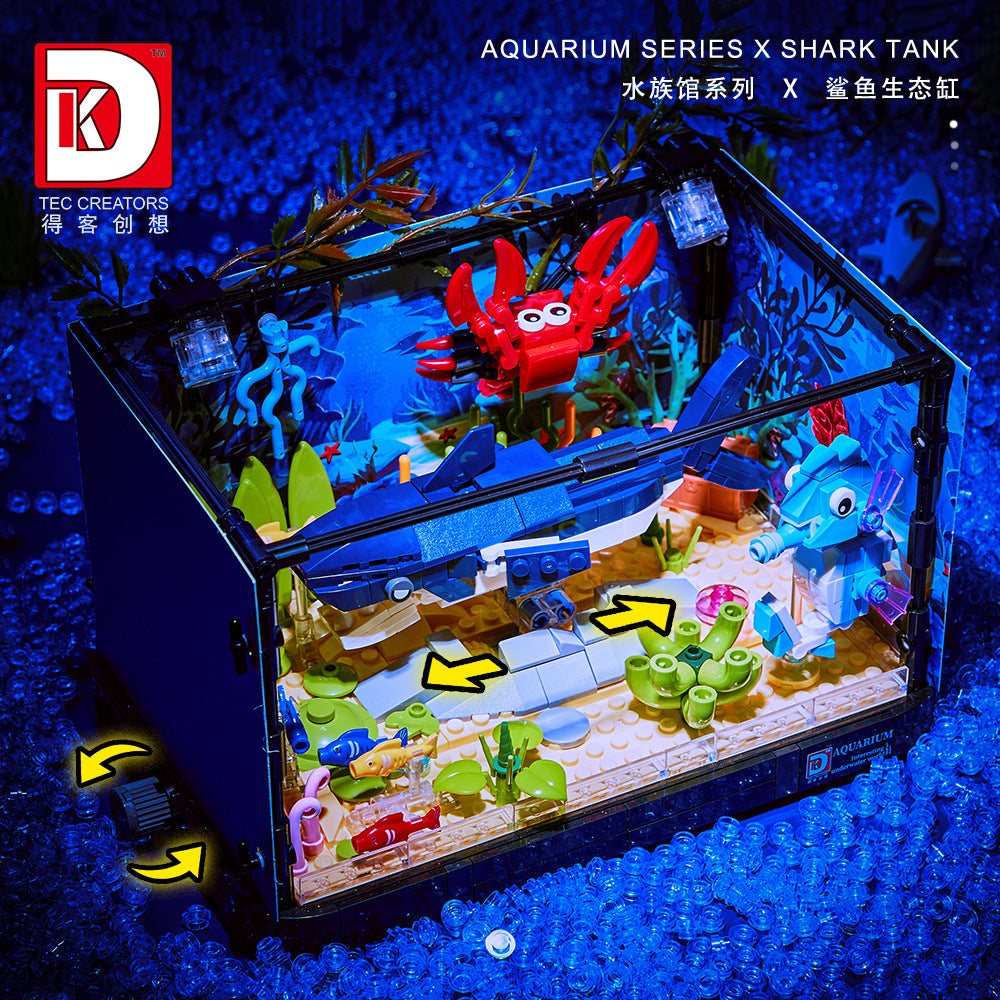 aquarium series shark tank - 648 pcs | dk 7020 - 2