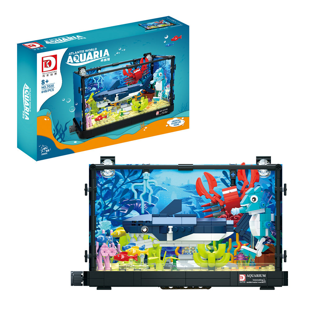 aquarium series shark tank - 648 pcs | dk 7020 - 5