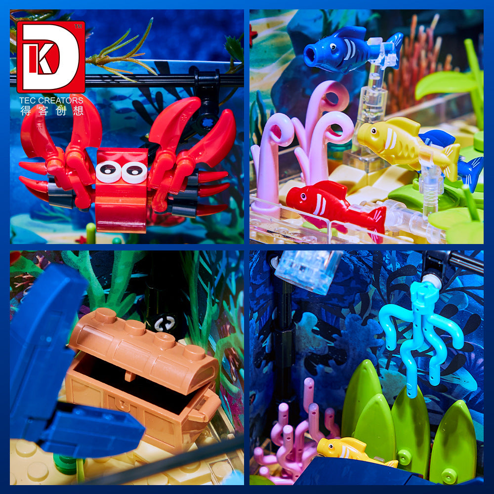 aquarium series shark tank - 648 pcs | dk 7020 - 7