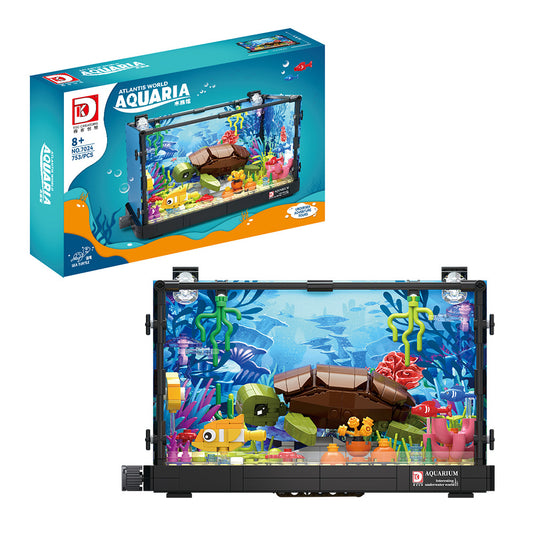 aquarium series turtle with light - 753 pcs | dk 7024 - 5