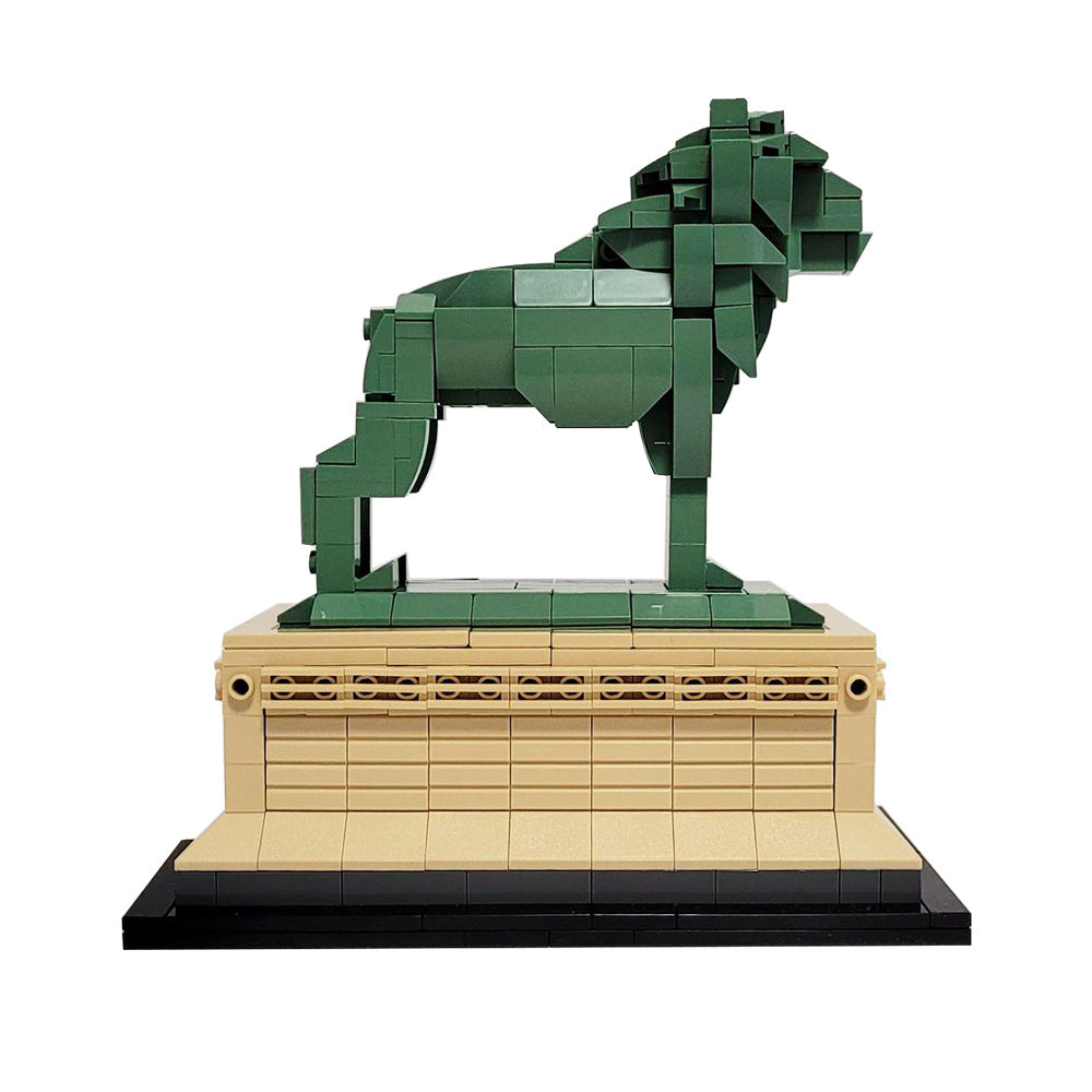 art institute lion building set | chicago | moc-53134 - 3