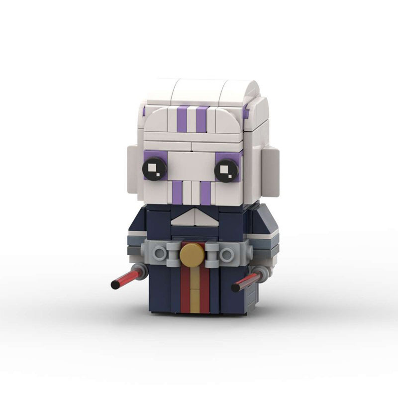 asajj ventress brickheadz building set | star wars | lego-compatible - 2