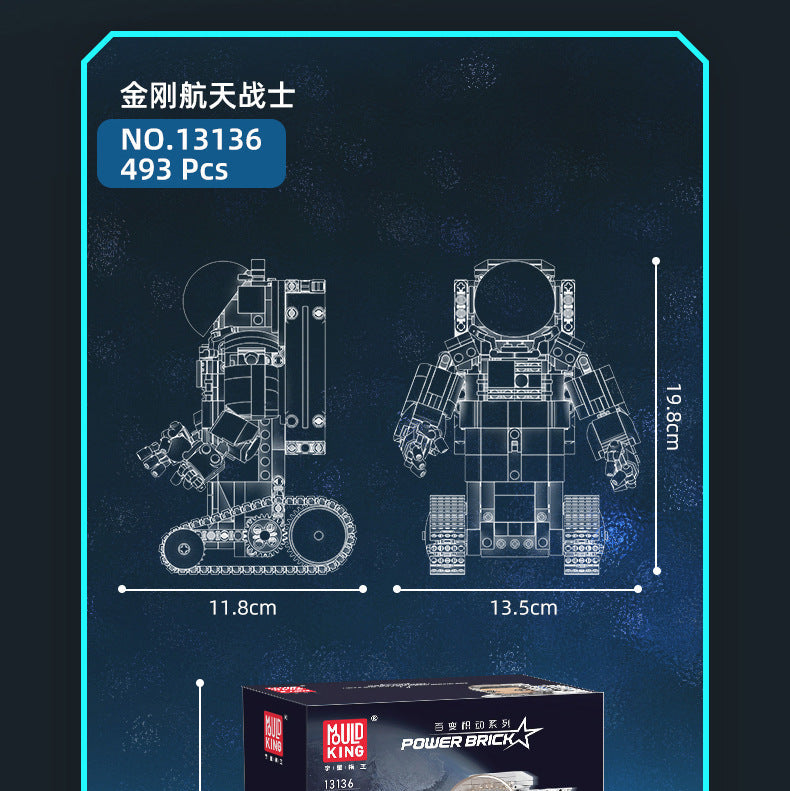 astronaut robot with remote control - 508 pcs | mouldking 13136 - 7