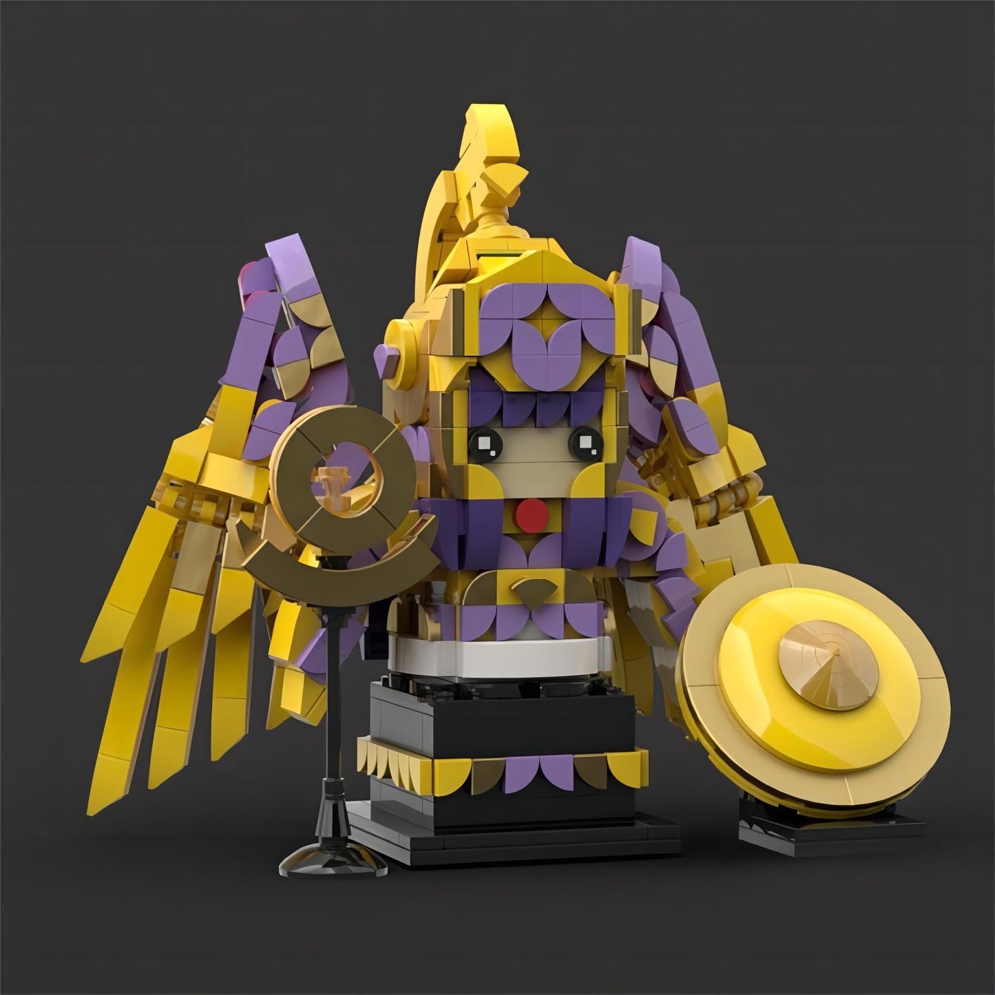 athena god cloth brickheadz building set | saint seiya | moc-105927 - 1
