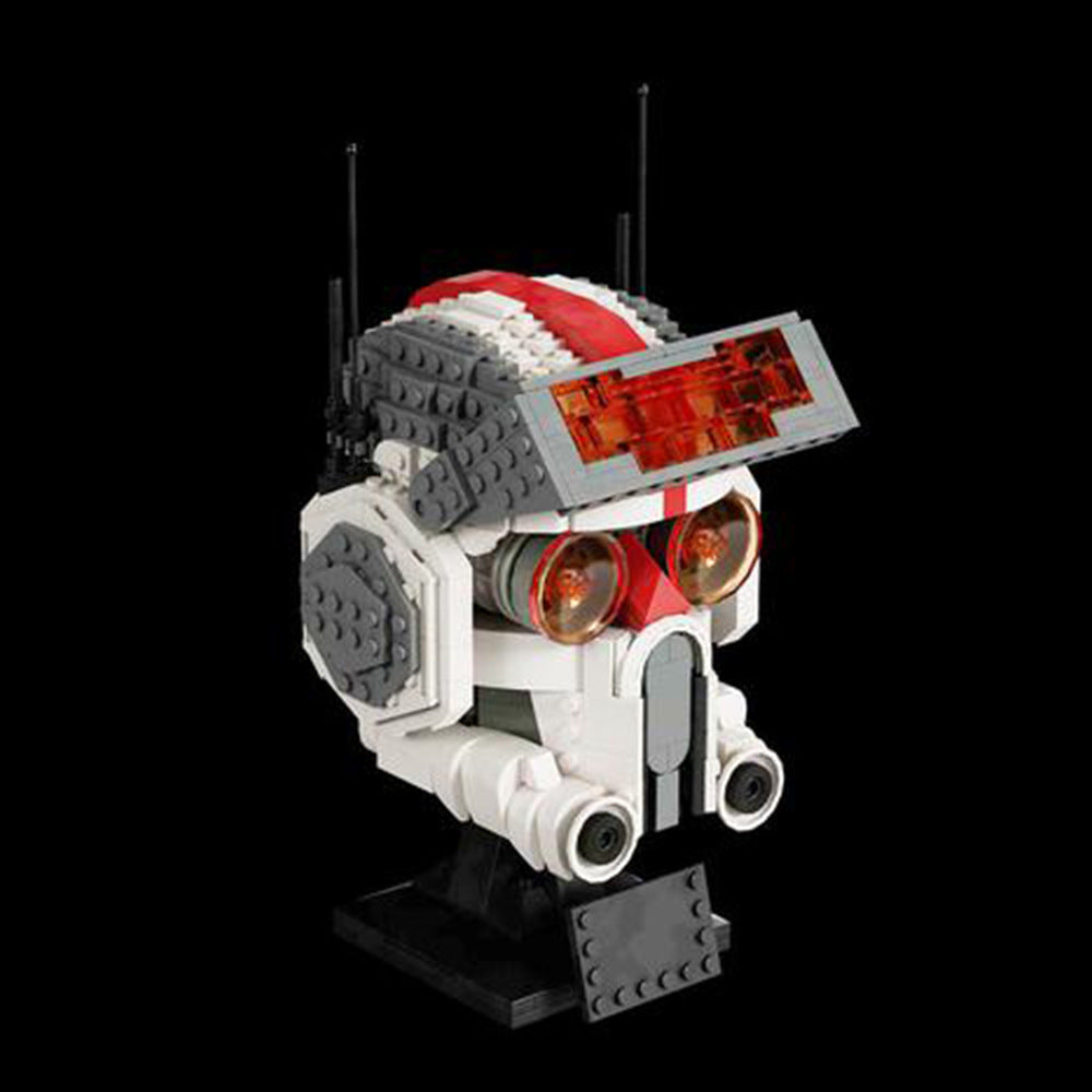 bad batch helmet tech building set | star wars | moc-142590 - 2