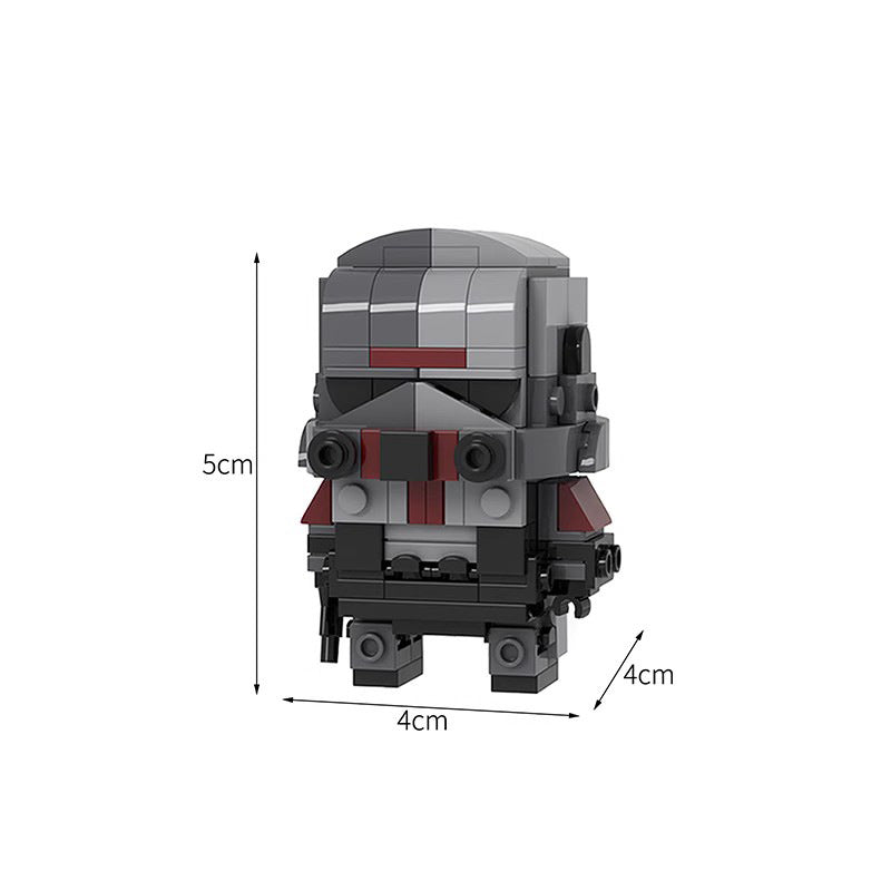 bad batch hunter brickheadz building set | star wars | moc-76621 - 2