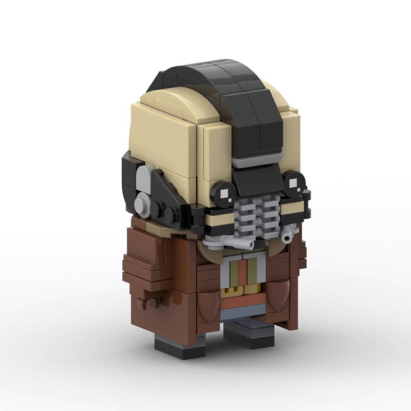 bane trench coat brickheadz building set | lego-compatible dc moc - 3
