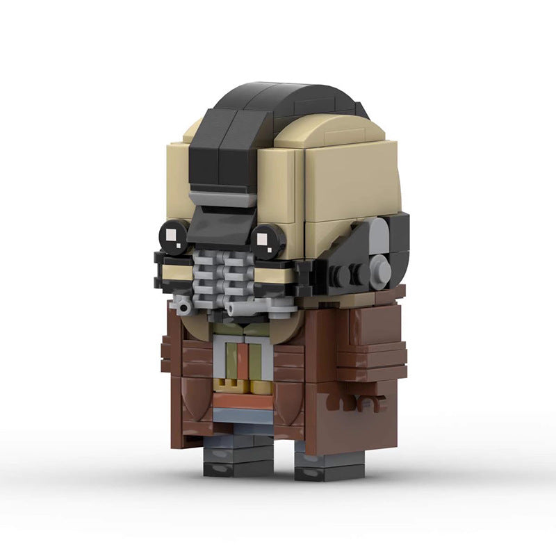 bane trench coat brickheadz building set | lego-compatible dc moc - 4