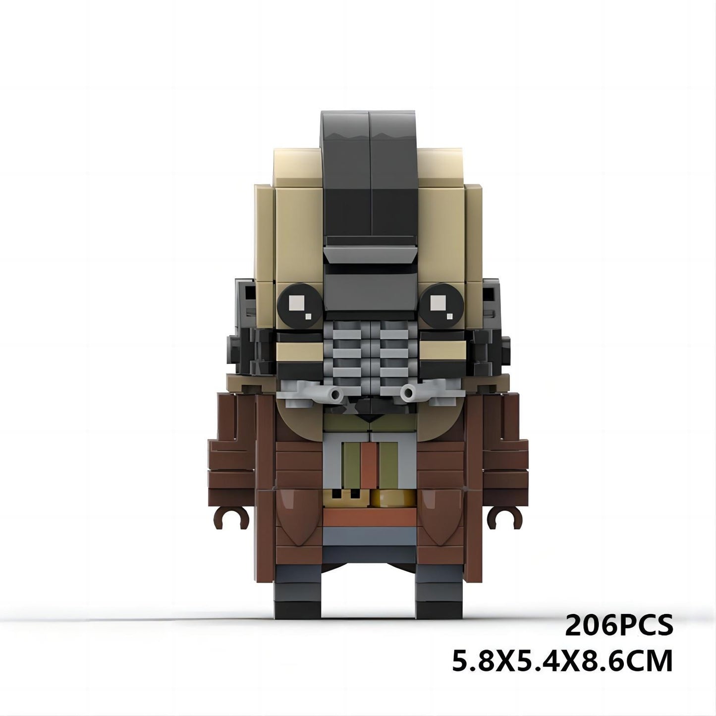 bane trench coat brickheadz building set | lego-compatible dc moc - 5