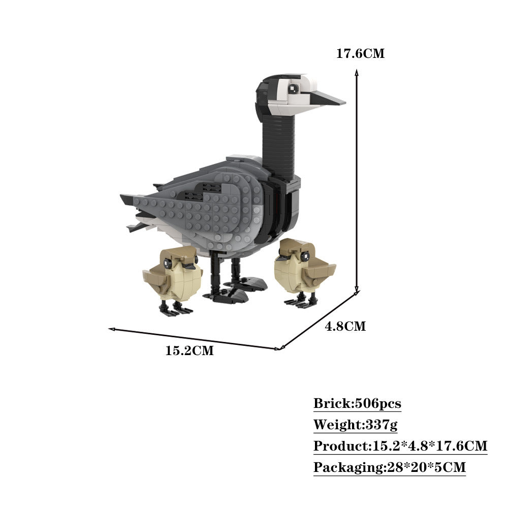barnacle goose and goslings building set | moc-174477 - 4