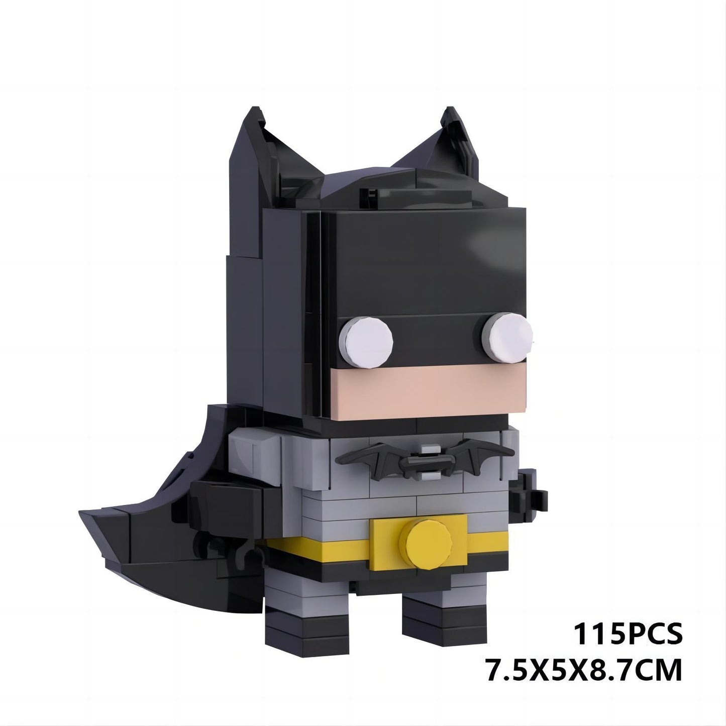batman masked brickheadz moc building set | lego-compatible - 2
