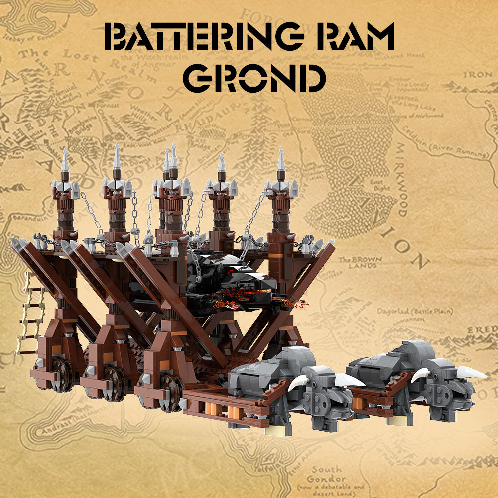 battering ram - grond building set | lotr | moc-135811 - 1