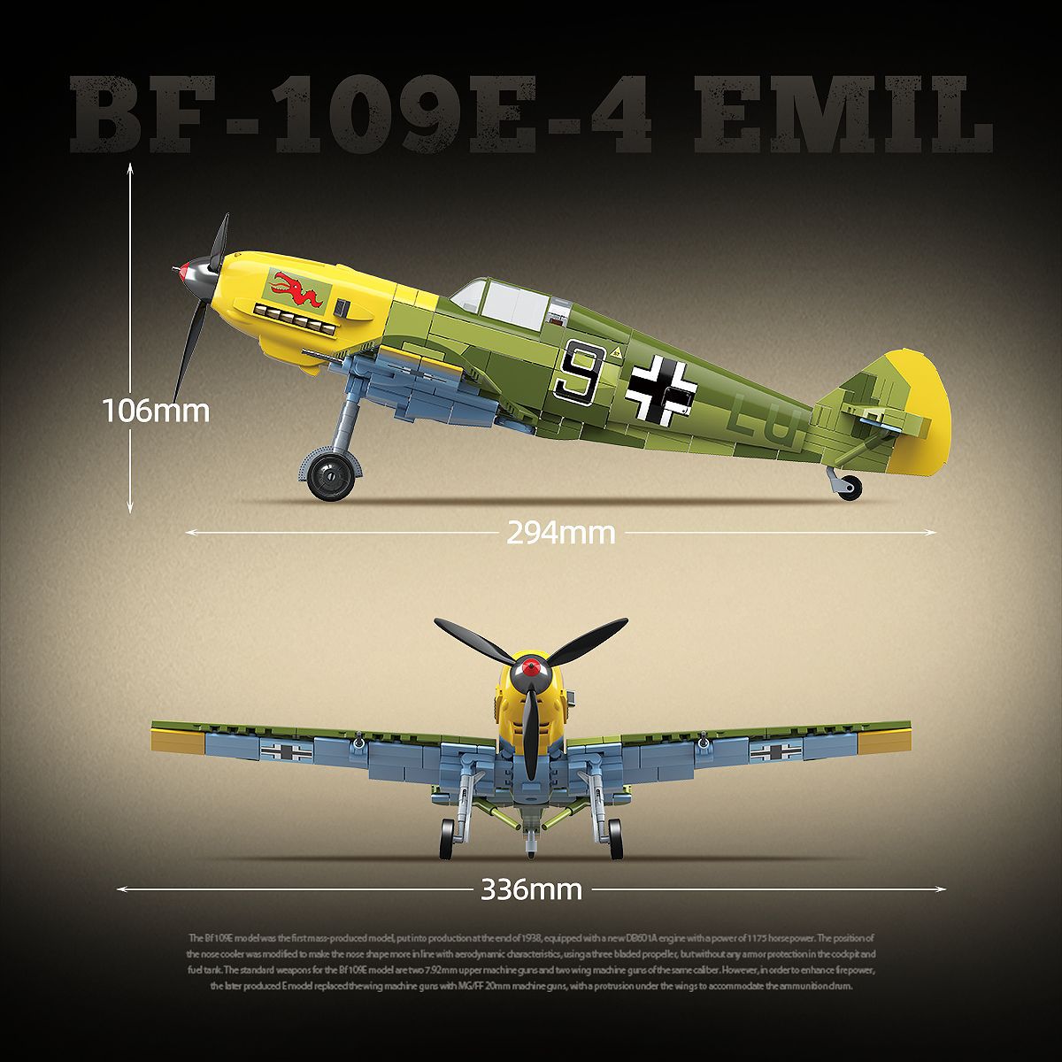 bf-109e-4 emil fighter - quan guan 100288 - 2