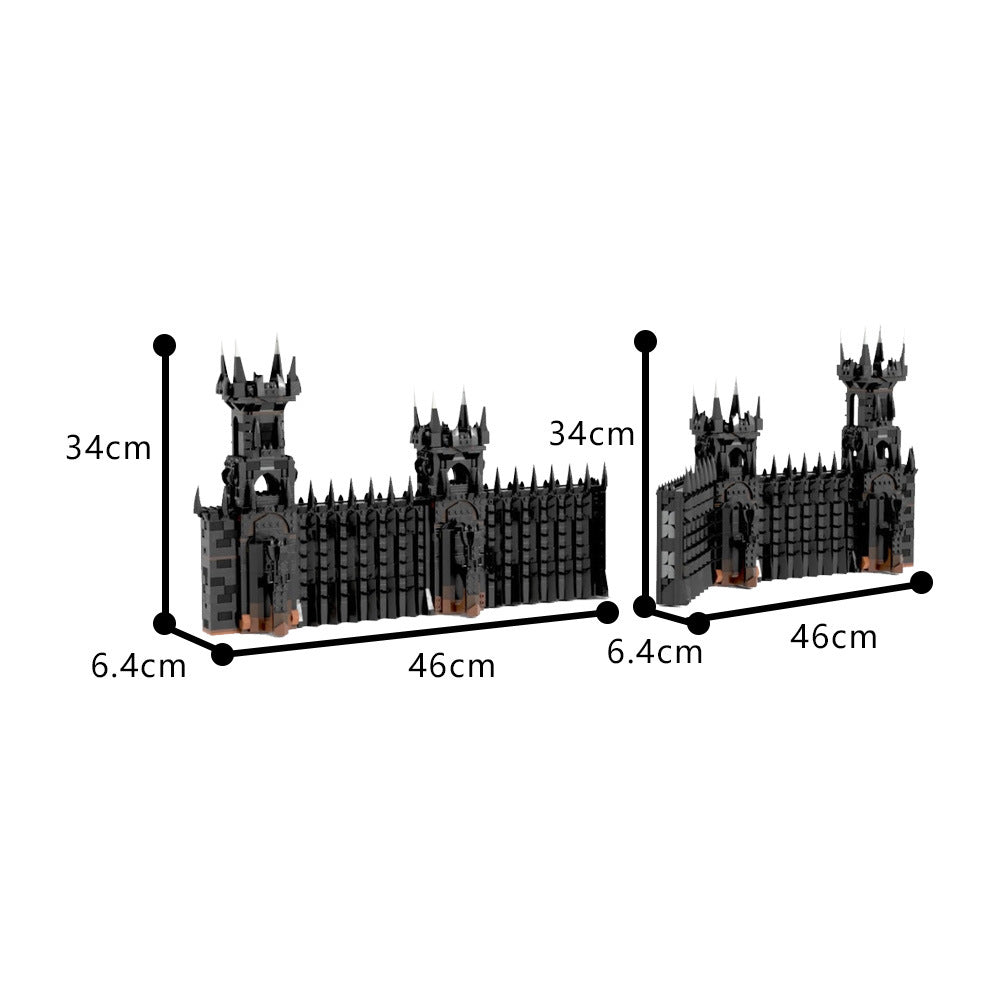 black gate building set | lotr | moc-189194 - 3