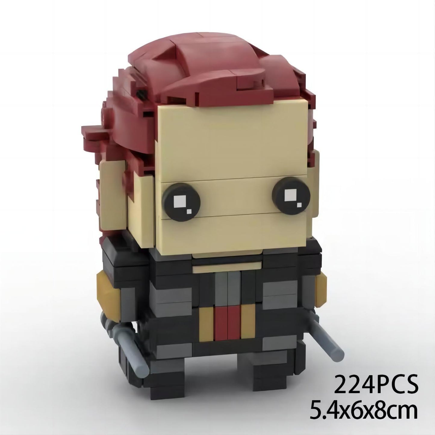 black widow brickheadz building set | lego-compatible marvel moc toy - 1