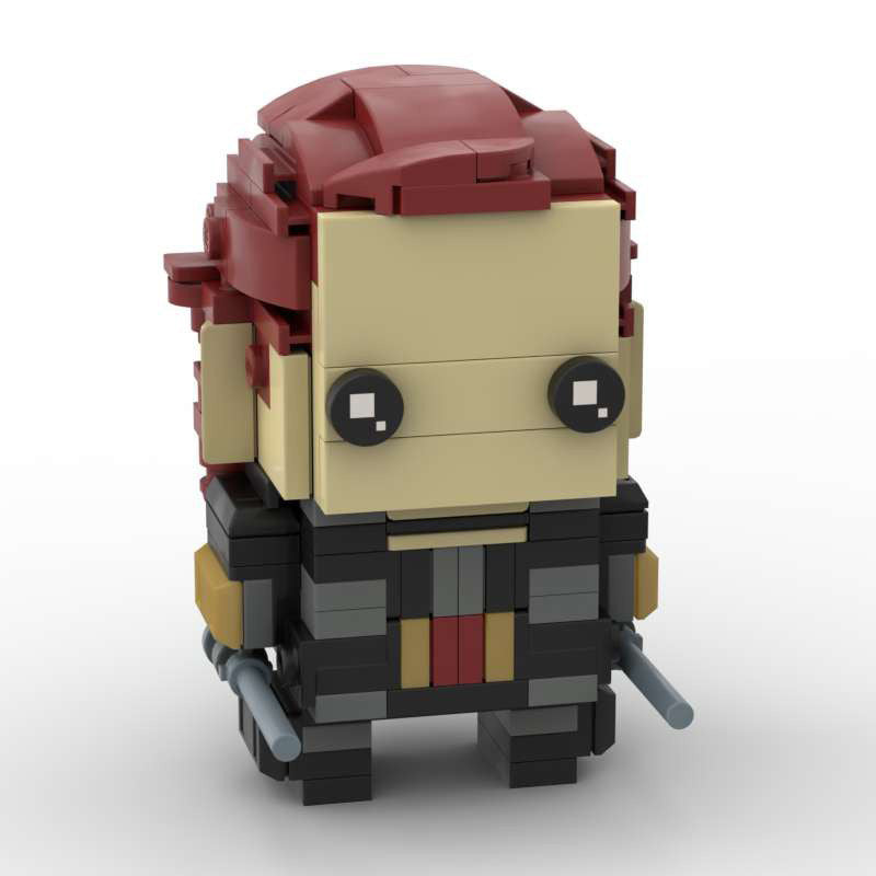 black widow brickheadz building set | lego-compatible marvel moc toy - 3