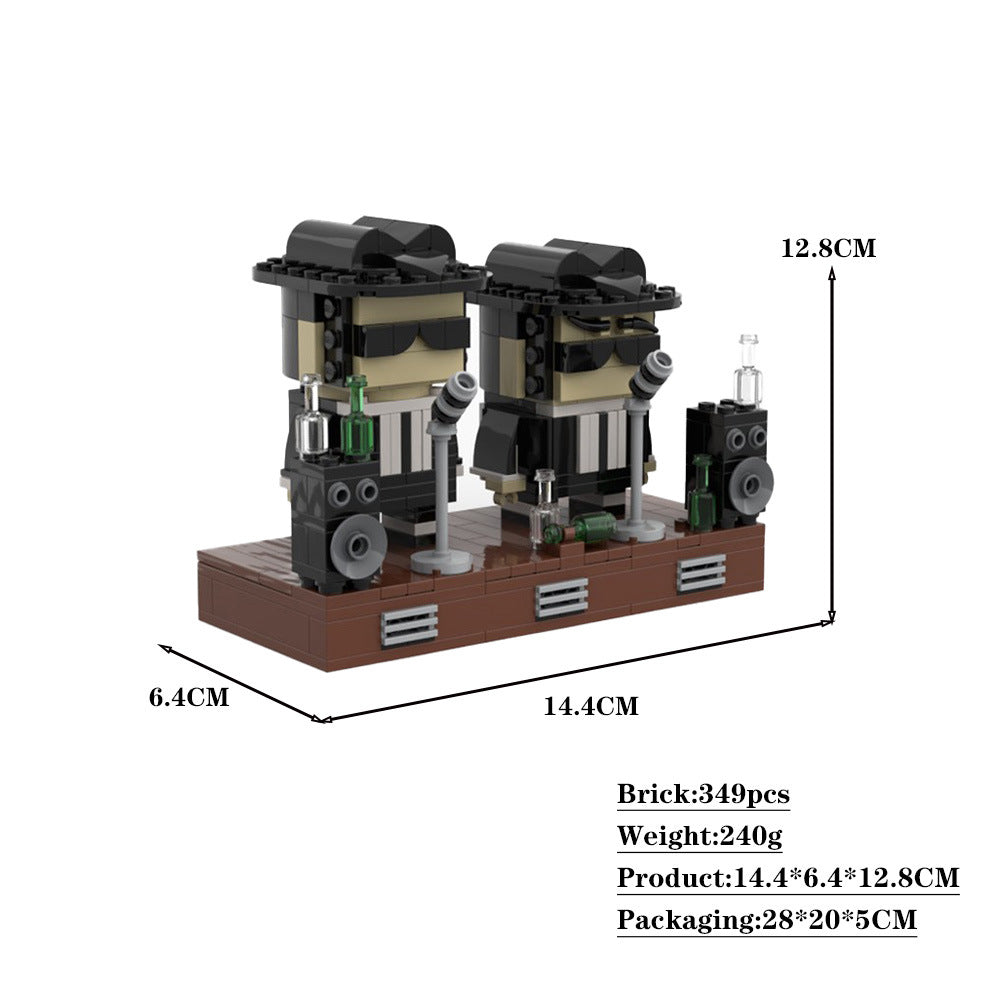 blues brothers brickheadz building set | moc-150114 - 4