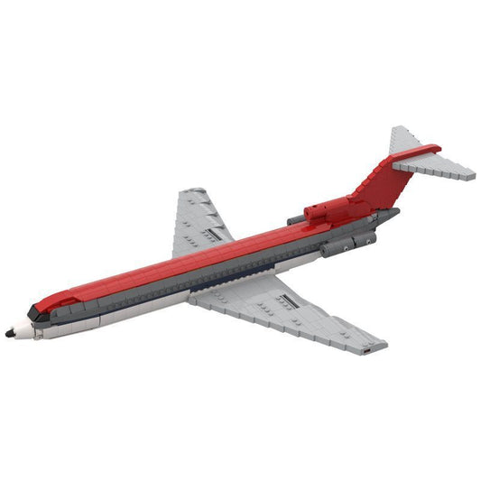 boeing 727 jetliner building set | 1:80 scale | moc-104579 - 1