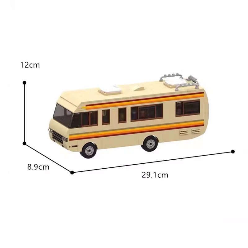 breaking bad rv lab building set | 676 pcs lego compatible - 4