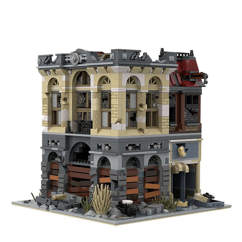 brick bank building set | apocalypse version | moc-41175 - 2