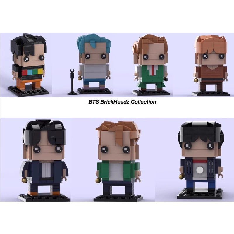 bts bundle brickheadz building set | moc-76656 - 6