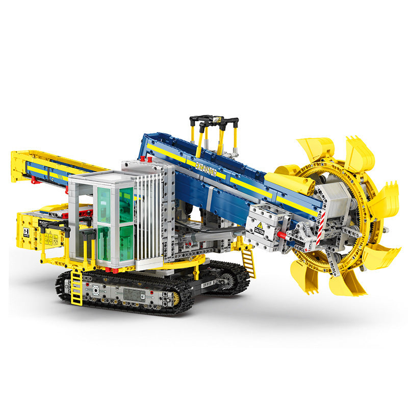 bucket wheel excavator with remote control blocks set - reobrix 22017 - 5