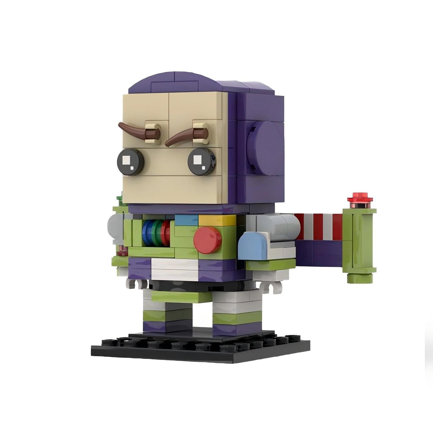 buzz lightyear brickheadz moc building set | toy story | lego compatible - 3