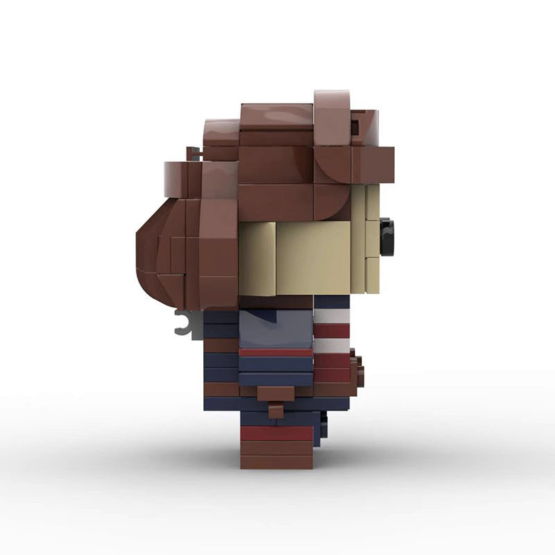 captain carter brickheadz building set | lego-compatible moc toy - 5