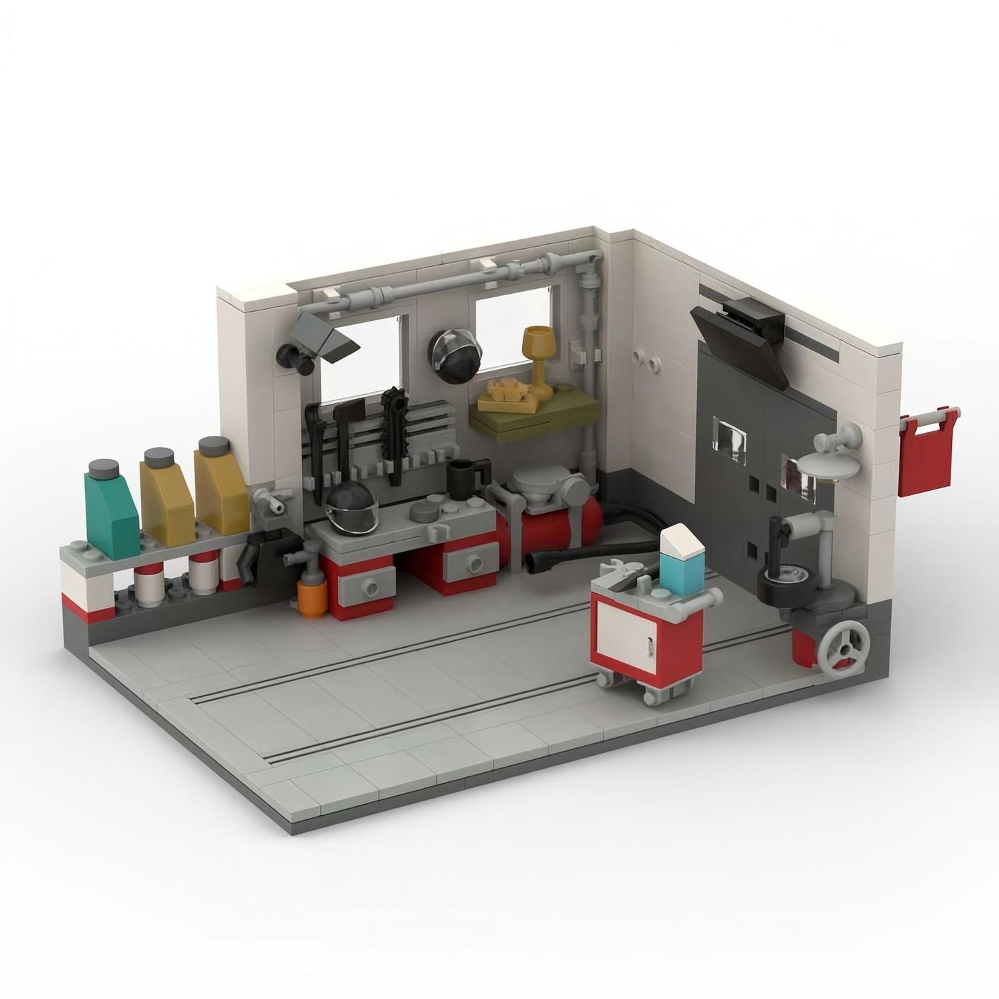 car repair shop lego-compatible building set - 1