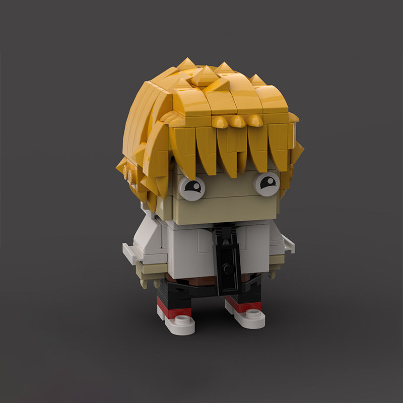 chainsawman denji brickheadz building set | moc-142167 - 2
