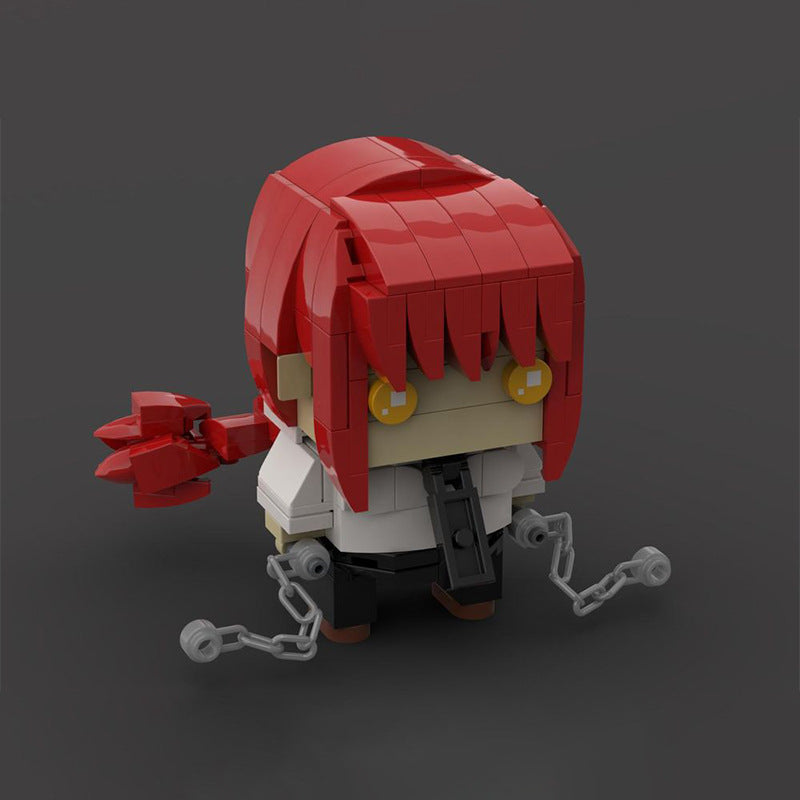 chainsawman makima brickheadz building set | moc-142511 - 2