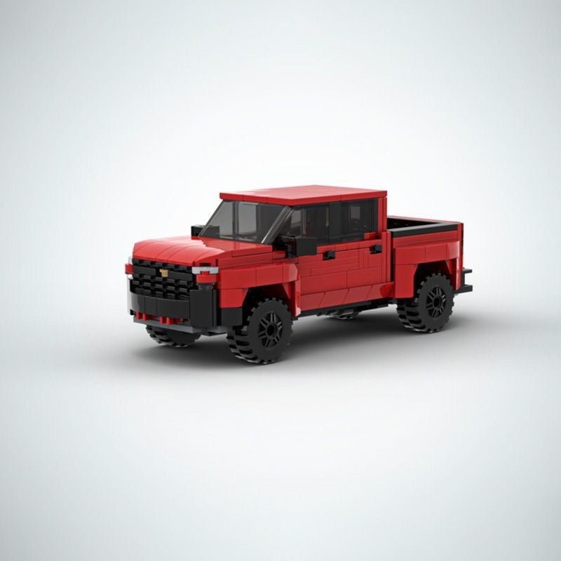 chevrolet silverado 1500 trail boss building set | moc-55444 - 1