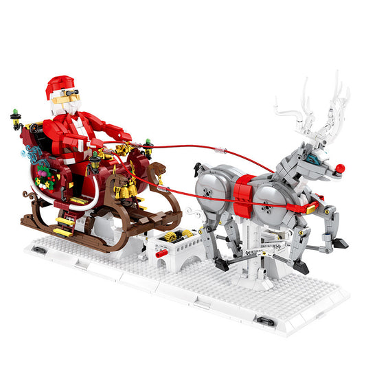 christmas sleigh santa claus - reobrix 66002 - 5