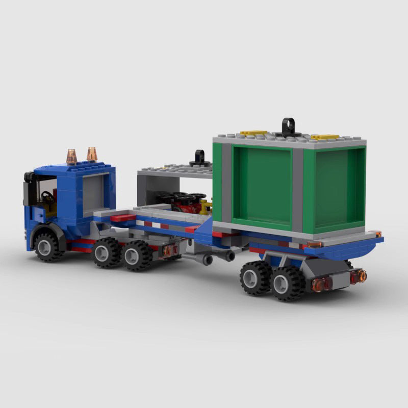 city lines truck & trailer building set | moc-87396 - 1