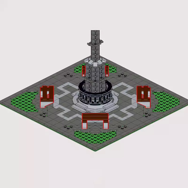 city square building set | moc-122393 - 4