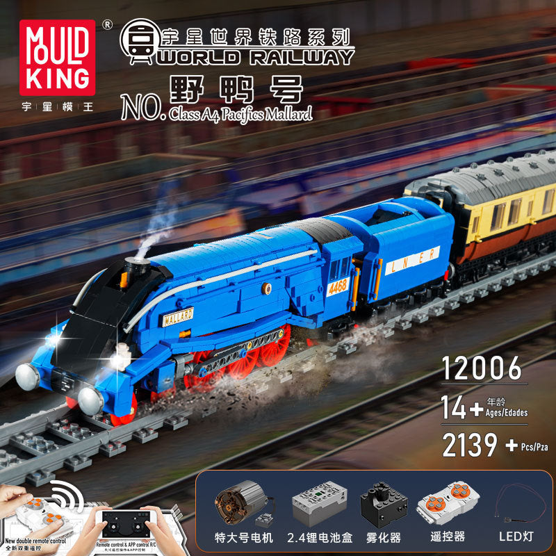 class a4 pacifics mallard steam express - 2139 pcs | mouldking 12006 - 2