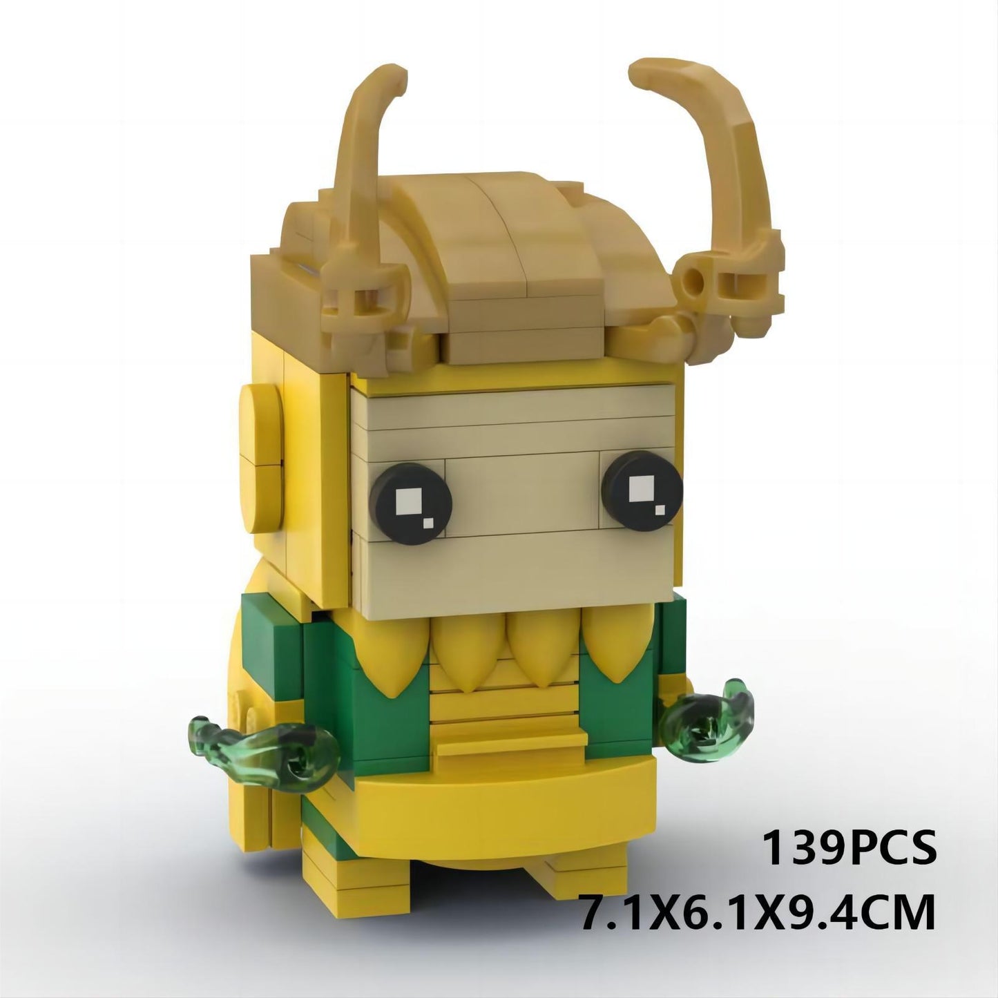 classic loki moc brickheadz building blocks set | compatible with lego - 1