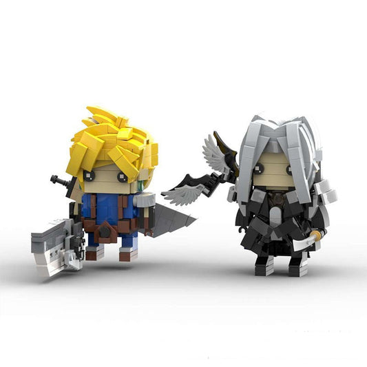 cloud & sephiroth brickheadz building set | final fantasy - 1