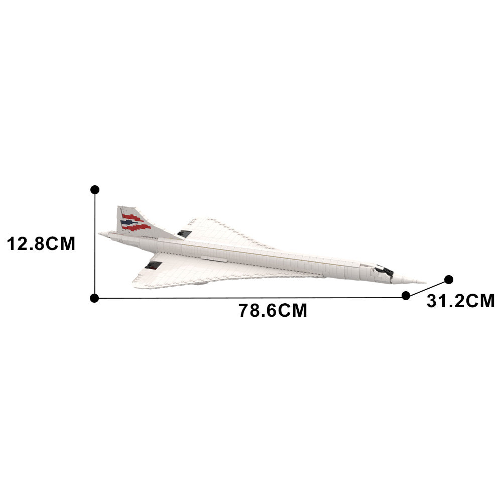 concorde tailless aircraft building set | moc-100783 - 4