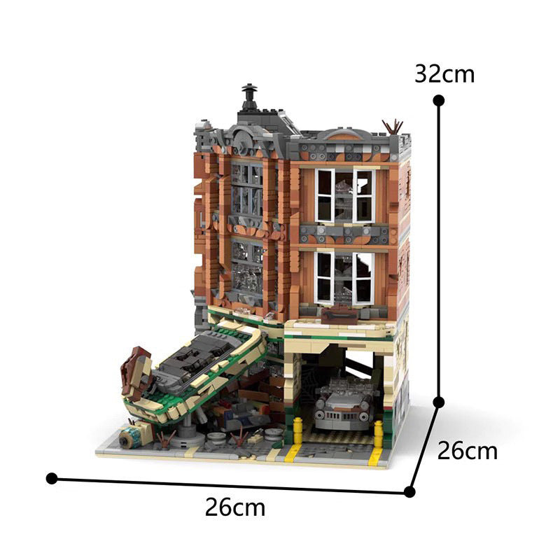 corner garage building set | apocalypse version | moc-66422 - 3