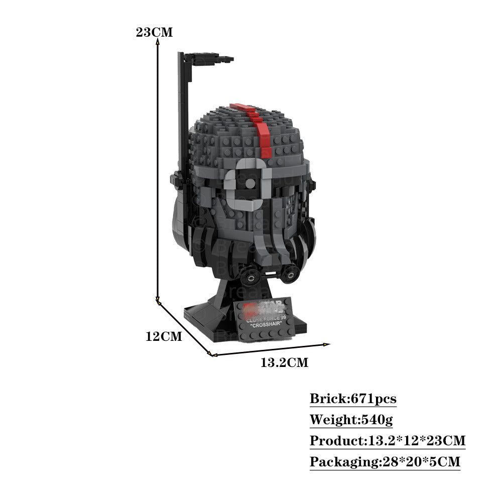 crosshair helmet  building set | star wars | moc-79958 - 4